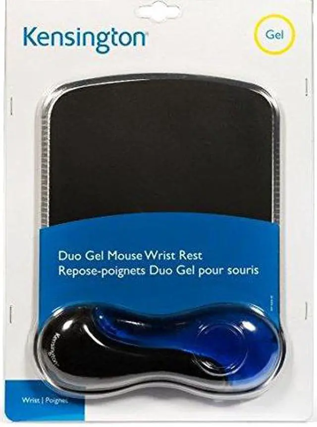 Alt view image 5 of 10 - Kensington Duo Gel Wave Mouse Pad Wrist Rest, Blue 62401