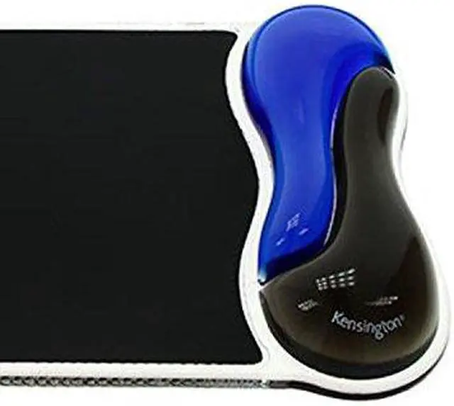 Alt view image 7 of 10 - Kensington Duo Gel Wave Mouse Pad Wrist Rest, Blue 62401