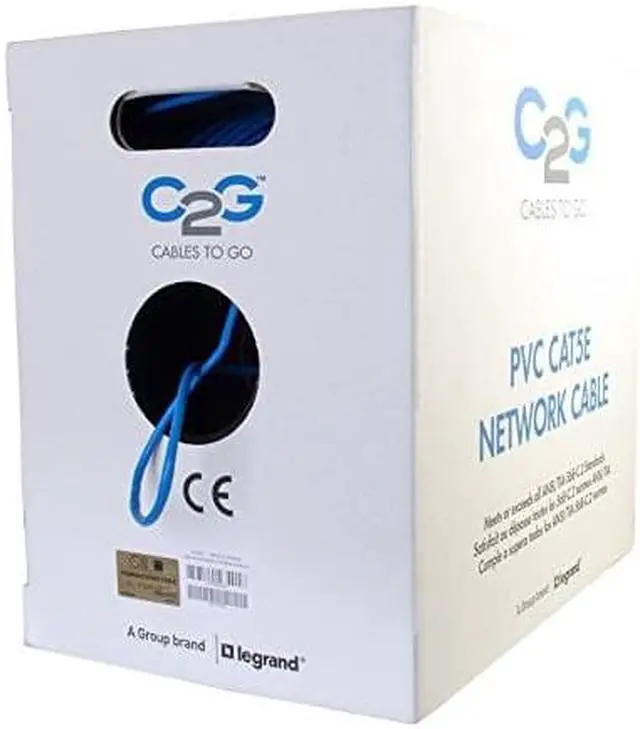 Alt view image 7 of 17 - C2G 43401 Cat5E Bulk Unshielded (Utp) Network Cable With Stranded Conductors - In-Wall Cm-Rated - Bulk Cable - 1000 Ft - Utp - Cat 5E - Stranded - Blue