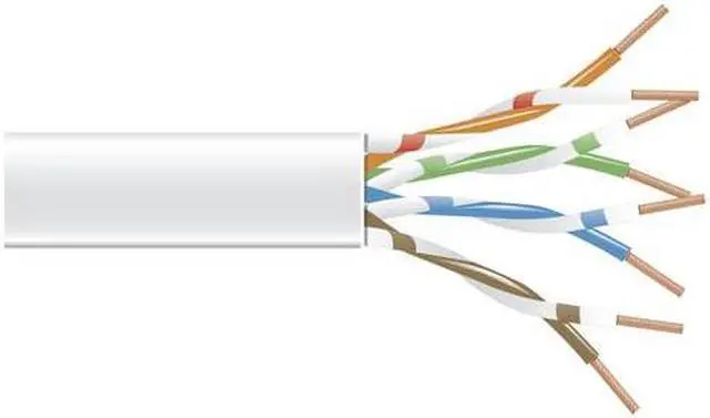 Main image of Black Box EVNSL0650A-1000 1000Ft Spool White Cat6 550Mhz Stranded Cable Unshielded Pvc