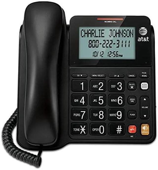Alt view image 9 of 12 - At&T Cl2940 Standard Phone - Black