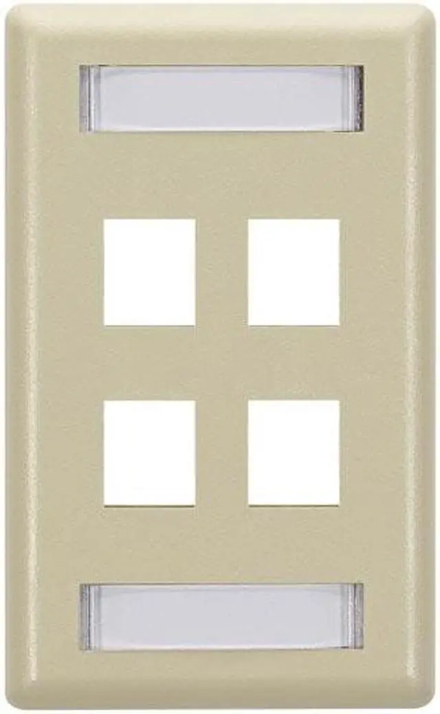 Alt view image 2 of 2 - Black Box GigaStation2 4 Socket Network Faceplate