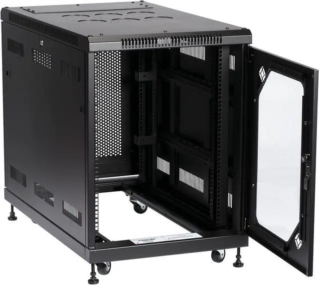 Alt view image 5 of 8 - Black Box RM2410A 15U Server Cabinet 24Inw X 40In D Temp Glass