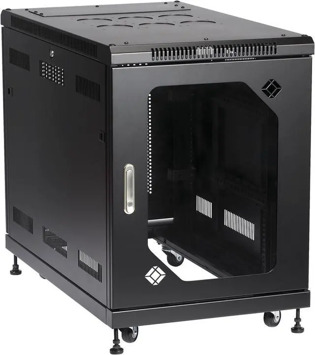 Alt view image 3 of 8 - Black Box RM2410A 15U Server Cabinet 24Inw X 40In D Temp Glass