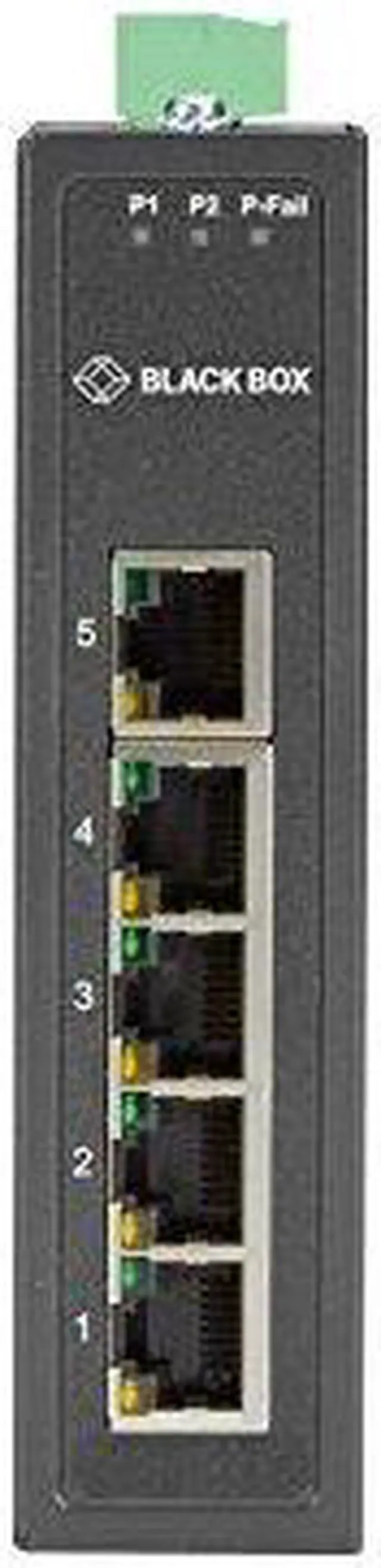 Alt view image 2 of 9 - BLACK BOX NETWORK SERVICES - INDUSTRIAL 10/100-MBPS ETHERNET SWITCH-UNMANAGED, EXTREME TEMPERATURE, 5-PORT