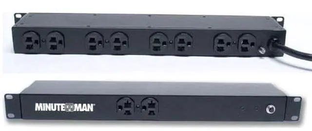 Alt view image 5 of 11 - Minuteman OES1020HV PDU 120VAC 16A 1U/0U 2FRONT/8BACK NEMA 5-15R OUTLETS