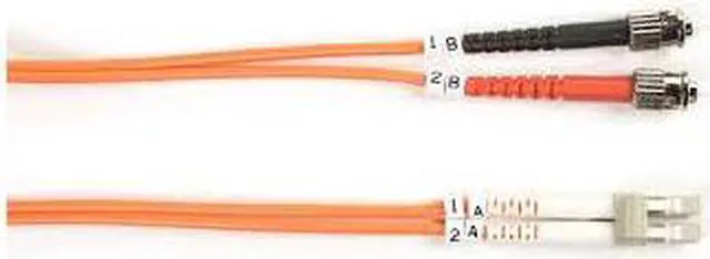 Alt view image 2 of 3 - Black Box FO625-010M-STLC Box 62.5-Micron Multimode Value Line Patch Cable, St-Lc, 10-M (32.8-Ft.) - Fiber Optic For Network Device - 32.81 Ft - 2 X St Male Network - 2 X Lc Male Network