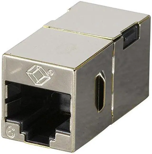 Alt view image 2 of 8 - Black Box FM608-10PAK Cat6 Coupler Shielded Straight- Pin Office Silver 10-Pack