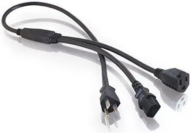 Alt view image 4 of 9 - 3FT 16 AWG 1-TO-2 POWER CORD SPLITTER (NEMA 5-15P