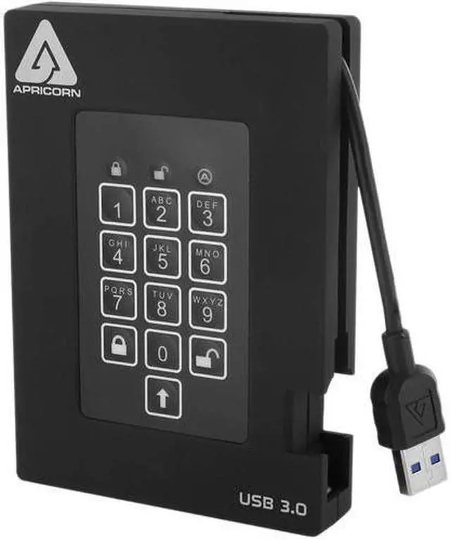 Alt view image 7 of 17 - Apricorn Aegis Padlock A25-3PL256-S256F 256 GB External Solid State Drive