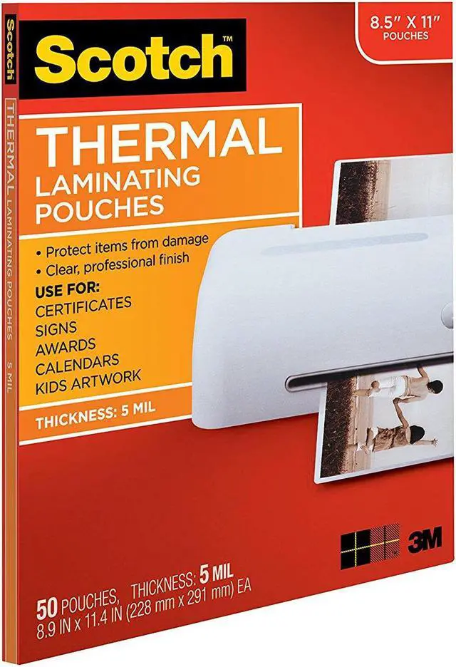 Alt view image 3 of 19 - Scotch Letter Size Thermal Laminating Pouches 5 mil 11 1/2 x 9 50/Pack TP585450