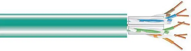 Alt view image 2 of 6 - CAT6A 650-MHZ SOLID ETHERNET BULK CABLE - UNSHIELDED (UTP), CMR PVC, GREEN, 1000