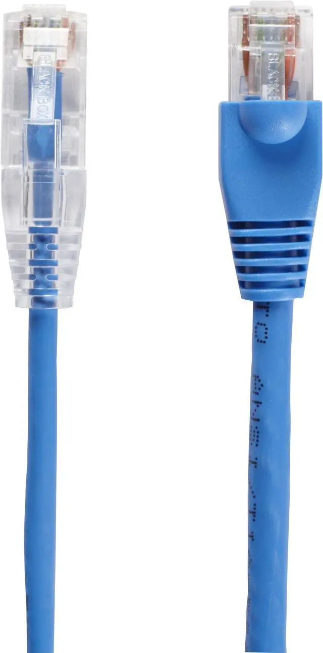 Alt view image 2 of 4 - Black Box C6APC28-BL-04 Slim-Net Cat6A Patch Cable Blue 4Ft