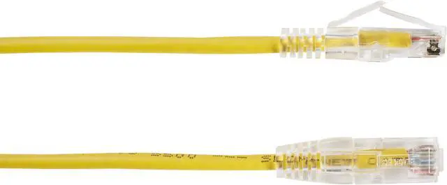 Alt view image 3 of 3 - Black Box C6PC28-YL-02 Slim-Net CAT6 250-MHz 28-AWG Stranded Ethernet Patch Cable - Unshielded, PVC, Snagless Boot, Yellow, 2-ft.