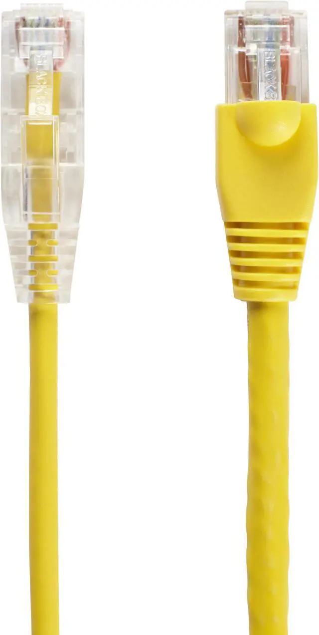 Alt view image 2 of 3 - Black Box C6PC28-YL-02 Slim-Net CAT6 250-MHz 28-AWG Stranded Ethernet Patch Cable - Unshielded, PVC, Snagless Boot, Yellow, 2-ft.
