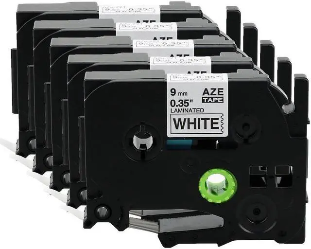 Alt view image 13 of 20 - Brother P-touch TZe Laminated Tape Cartridges - 3/8" Width x 26 1/5 ft Length - Rectangle - White - 1 Each  BRTTZE221