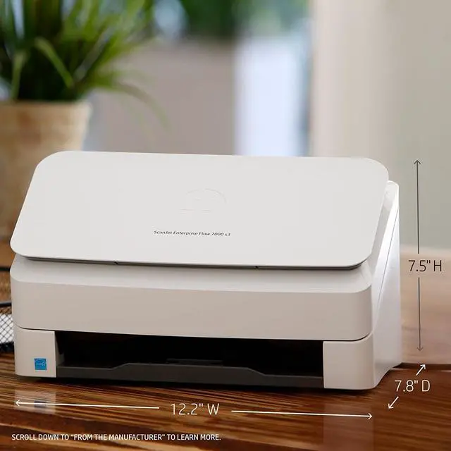 Alt view image 3 of 20 - HP Scanjet Enterprise Flow 7000 s3 Sheetfed OCR Scanner 600dpi