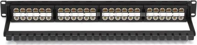 Alt view image 2 of 4 - Black Box JPM810A-HD Box Spacegain Cat5E High-Density Feed-Through Patch Panel, Unshielded, 48-Port, 1U - 48 X Rj-45