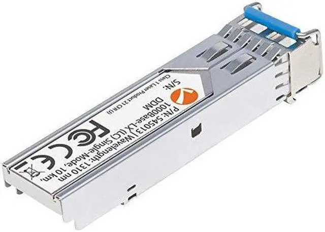 Alt view image 5 of 18 - Intellinet Gigabit Fiber SFP Optical Transceiver Module, 1000Base-LX (LC) Single-Mode Port, 10 km (6.2 mi.)
