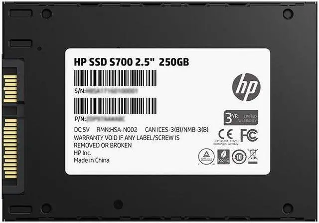 Alt view image 8 of 11 - HP S700 2.5" 250GB SATA III Internal Solid State Drive (SSD) 2DP98AA#ABC
