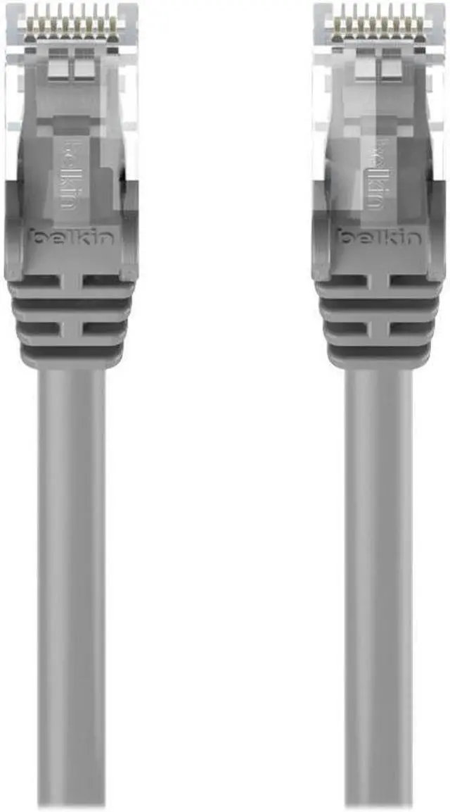 Main image of Belkin Cat.5e UTP Patch Network Cable - Category 5e for Network Device - Patch Cable - 6.60 ft - 1 x RJ-45 Male Network - 1 x RJ-45 Male Network - Gray