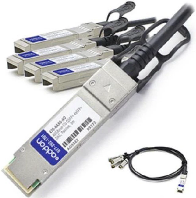 Alt view image 3 of 6 - AddOn AddOn 3m Intel Compatible QSFP+ Breakout DAC - Twinaxial cable - QSFP+ -