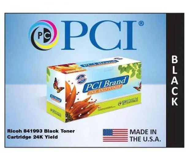 Main image of PCI - PCI RICOH 841993, 842124 BLACK TONER CARTRIDGE 24K YIELD GSA & TAA COMPLIANT FOR