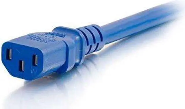 Alt view image 2 of 12 - C2G 17504 18 AWG Power Cord - C14 to C13, Blue (6 Feet, 1.82 Meters)