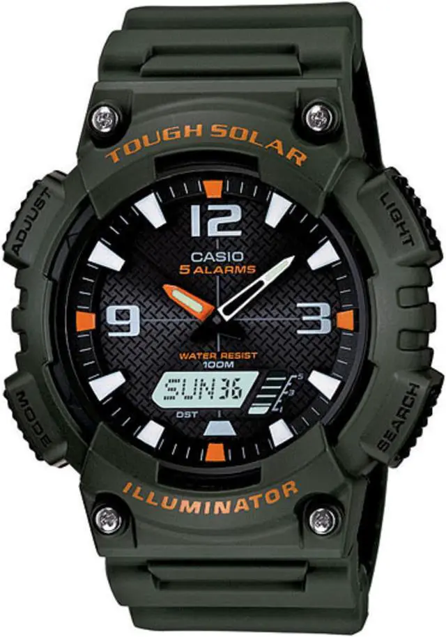 Alt view image 11 of 20 - CASIO AQS810W-3AV Ana Digi Solar Watch
