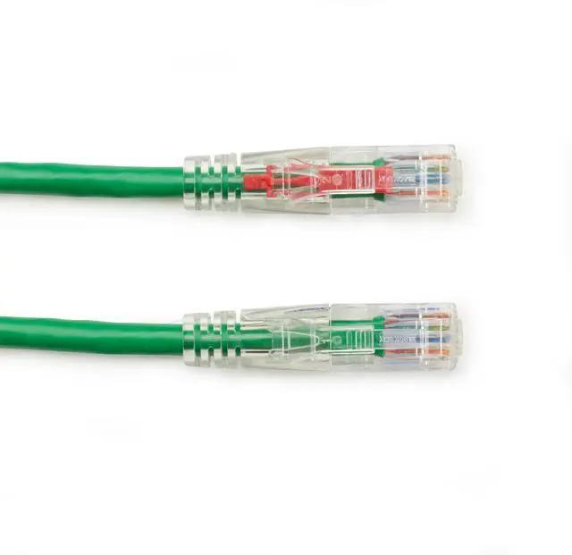 Alt view image 2 of 3 - GigaTrue 3 CAT6 550-MHz Lockable Patch Cable (UTP), Green, 1-ft. (0.3-m)