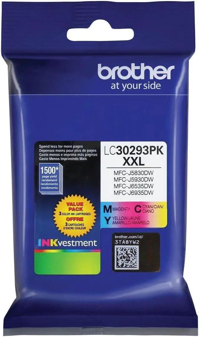 Alt view image 2 of 2 - BROTHER INTERNATIONAL LC30293PK Ultra High Yield XXL 3Pk