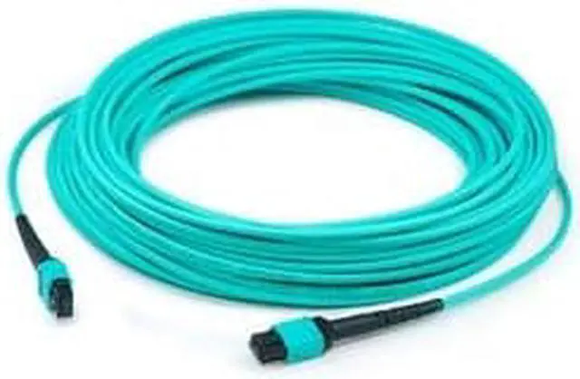 Alt view image 2 of 5 - THIS IS A 1M MPO (FEMALE) TO MPO (FEMALE) 12-STRAND AQUA CROSSOVER RISER-RATED F