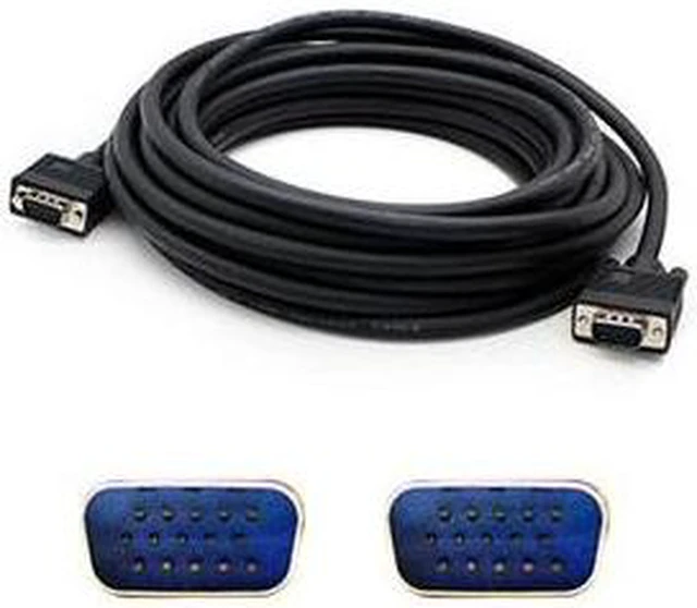 Alt view image 4 of 12 - AddOn VGAMM50-5PK Black 50ft 15-pin HD-15 VGA High Resolution Monitor Cable M-M x 5