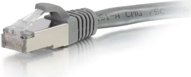 Alt view image 3 of 7 - C2G 00648 Cat6a Cable - Snagless Shielded Ethernet Network Patch Cable, Gray (12 Feet, 3.65 Meters)