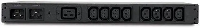 Main image of APC AP4434 Rack Automatic Transfer Switch - Redundant Switch (Rack-Mountable) - Ac 208 V - Ethernet 10/100, Rs-232, Usb - Output Connectors: 9 - 1U - Black