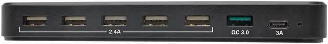 Alt view image 5 of 8 - TRIPP LITE - 7-PORT USB CHARGING STATION HUB QUICK CHARGE 3.0, USB-C, STORAGE
