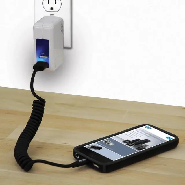 Alt view image 3 of 10 - Tripp Lite M100-004COIL-BK Black USB Sync/Charge Coiled Cable with Lightning Connector (M/M)