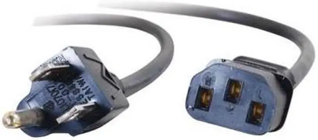 Alt view image 2 of 9 - C2G 14719 18 AWG Universal Power Cord - NEMA 5-15P to IEC320C13, TAA Compliant, Black (25 Feet, 7.62 Meters)