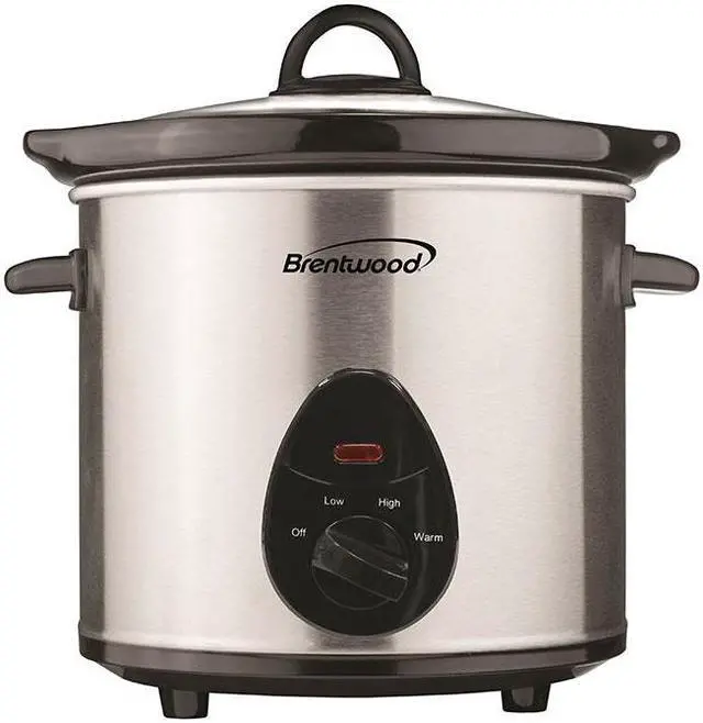 Alt view image 7 of 18 - Brentwood SC-130S 3-Quart Slow Cooker (Stainless Steel Body)