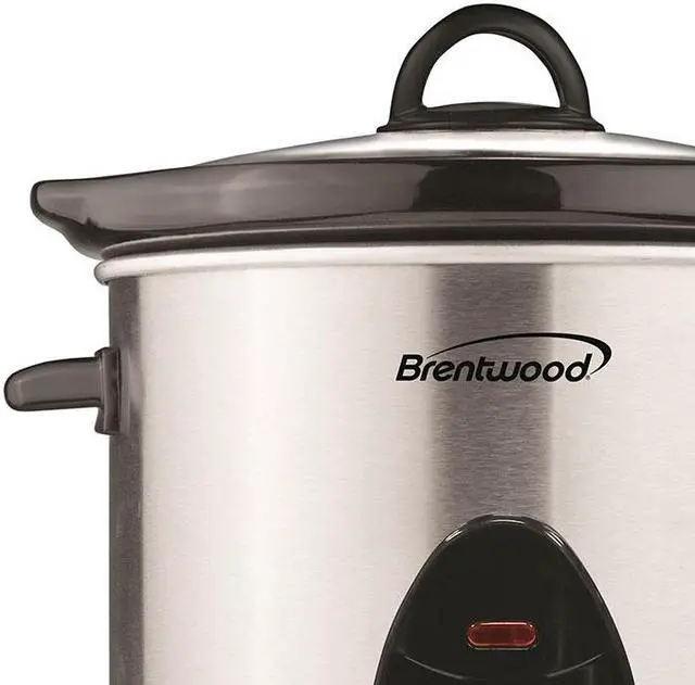 Alt view image 8 of 18 - Brentwood SC-130S 3-Quart Slow Cooker (Stainless Steel Body)