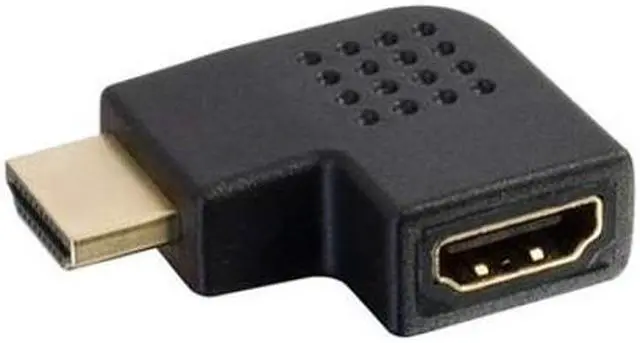 Alt view image 2 of 10 - C2G 43291 Right Angle HDMI Adapter - Left Exit, Black