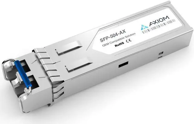 Alt view image 3 of 6 - Axiom SFP Transceiver Modules are certified 100% compliant in all OEM applications. They are pre-configured with an application specific code to meet the requirement set forth by the router and switch OEMs. Axiom compatible transceivers per
