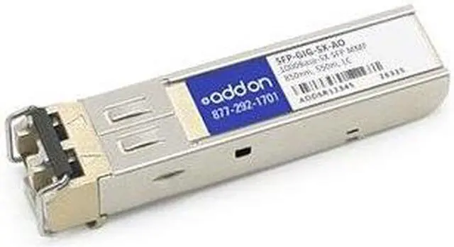 Alt view image 2 of 4 - Addon Alcatel-Lucent Nokia Sfp-Gig-Sx Compatible Taa Compliant 1000Base-Sx Sfp Transceiver (Mmf 850Nm 550M Lc Dom)