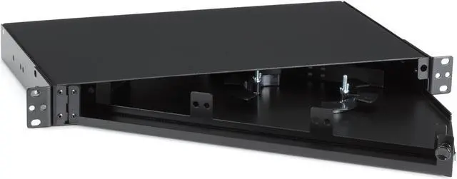 Alt view image 3 of 17 - Black Box Rackmount Fiber Shelf, 1U, 3-Adapter Panel