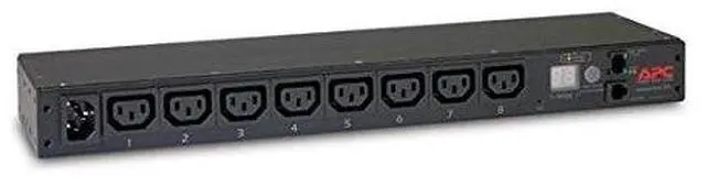 Alt view image 5 of 10 - APC Rack PDU, Metered, 1U, 12A/208V, 10A/230V, (8) C13