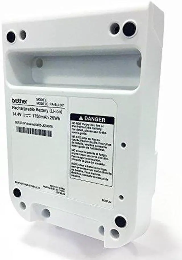 Alt view image 4 of 19 - Brother International - PABU001 - Brother QL-810/820 Rechargeable Battery - For Label Printer - Battery Rechargeable -