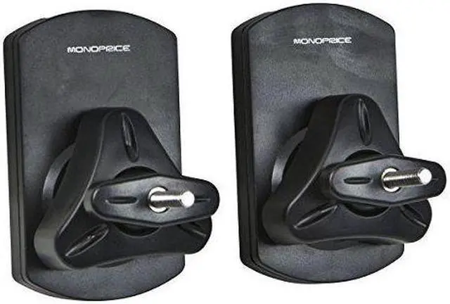Alt view image 5 of 9 - Monoprice Low Profile 22 lb. Capacity Speaker Wall Mount Brackets (Pair), Black