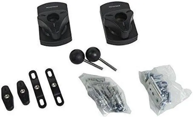Alt view image 7 of 9 - Monoprice Low Profile 22 lb. Capacity Speaker Wall Mount Brackets (Pair), Black
