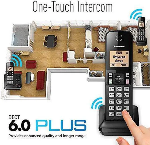 Alt view image 10 of 20 - PANASONIC KX-TGC362B DECT 6.0, 2 HANDSETS, CID, ITAD