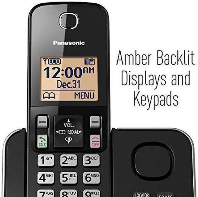Alt view image 6 of 20 - PANASONIC KX-TGC362B DECT 6.0, 2 HANDSETS, CID, ITAD